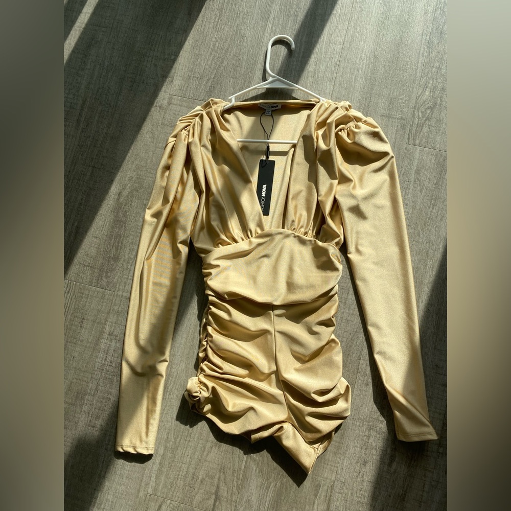 FASHION NOVA GOLD ROMPER